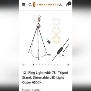 New in box 12" Ring Light